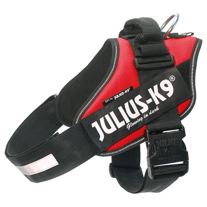 Julius-K9 Pettorina per cani IDC Powerharness Tg. 3 2XL - Tg. 3 (Circonferenza 82-115 cm Peso 40-70 Kg) Rosso