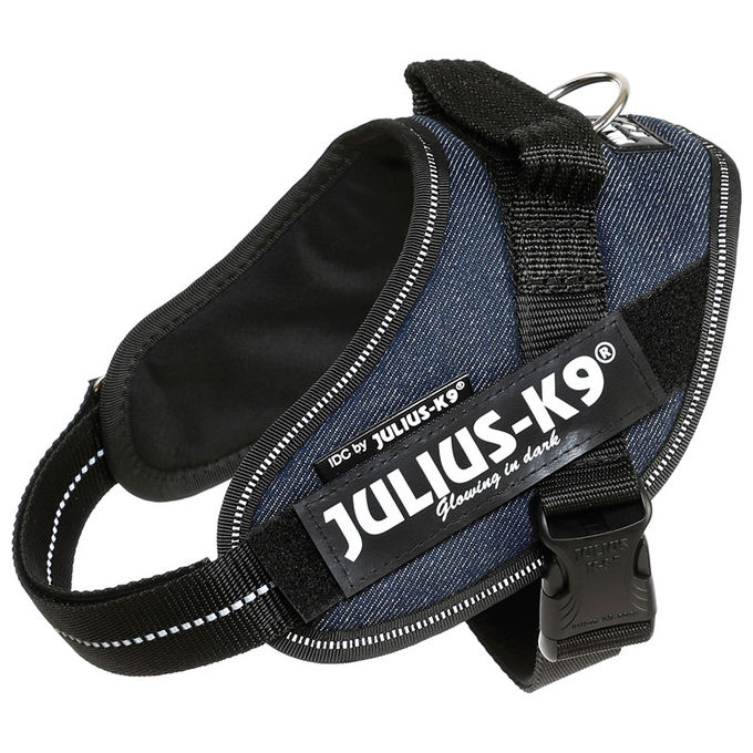 Julius-K9 Pettorina per cani IDC Powerharness Tg. Mini S - Tg. Mini (Circonferenza 49-67 cm Peso 7-15 Kg) Jeans