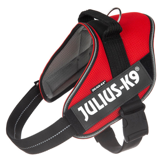 Julius-K9 Pettorina estiva per cani IDC Powair XL - (Circonferenza 71-96 cm Peso 28-40 Kg) Rosso