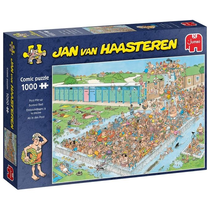Image of Jumbo Jan van Haasteren Pool Pile-Up 1000 Pezzi Puzzle Cartoni