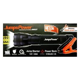 JumpsPower AMG5T Avviatore di emergenza per Auto da 12-300 A + Torcia 1000 Lumen + Powerbank 5100 mAh 