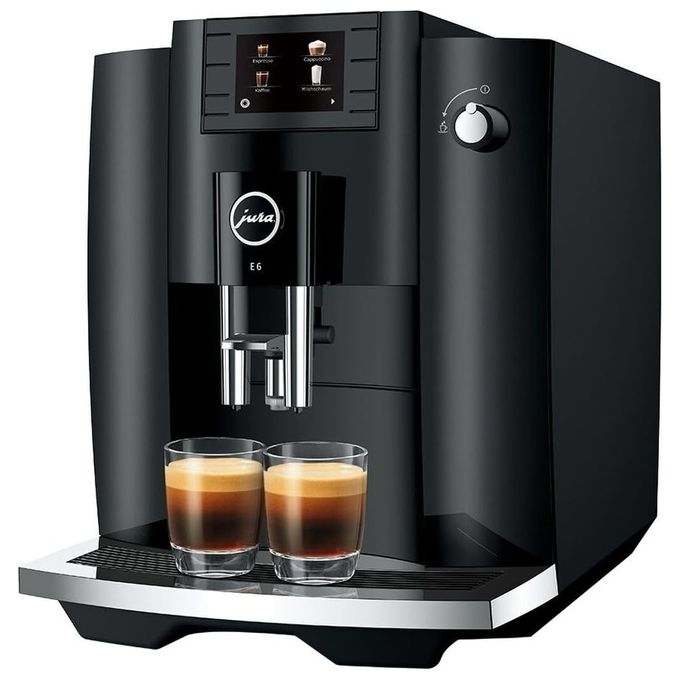 Image of JURA E6 Piano nero - Macchina da caffe' automatica, 1,9 L, 15 bar, 1450 W, 11 specialita', macinacaffe' Aroma Professional, display TFT, sistema cappuccino, Nero