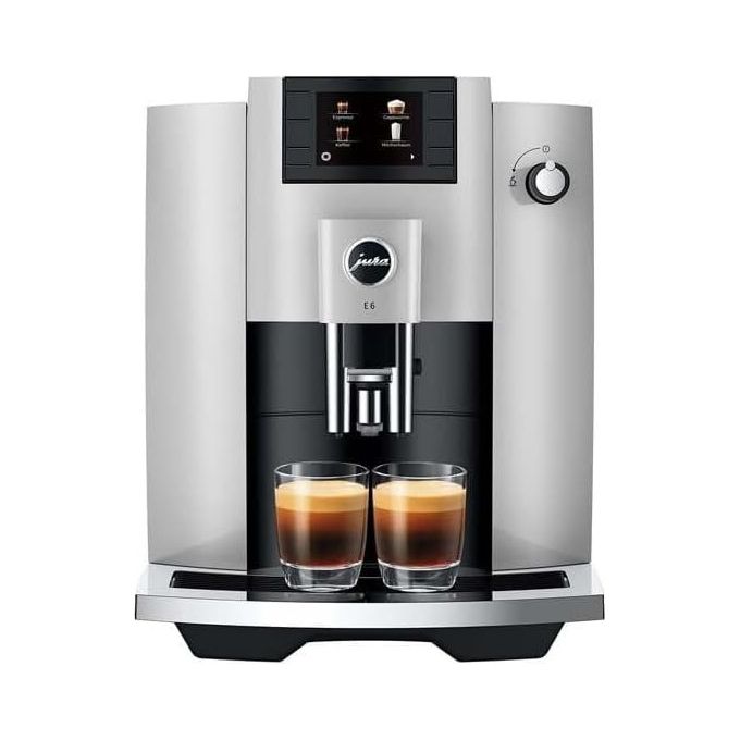 Image of JURA E6 Platinum - Macchina da caffe' automatica, 1,9 L, 15 bar, 1450 W, 11 specialita', macinacaffe' Professional Aroma Grinder, display TFT 2,8'', sistema Easy Cappuccino, Platino