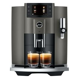 E8 Dark Inox - Macchina da caffè automatica, 1,9 L, 15 bar, 1450 W, 17 specialità, macinacaffè P.A.G.2, display da 3,5'', sistema cappuccino, Dark Inox