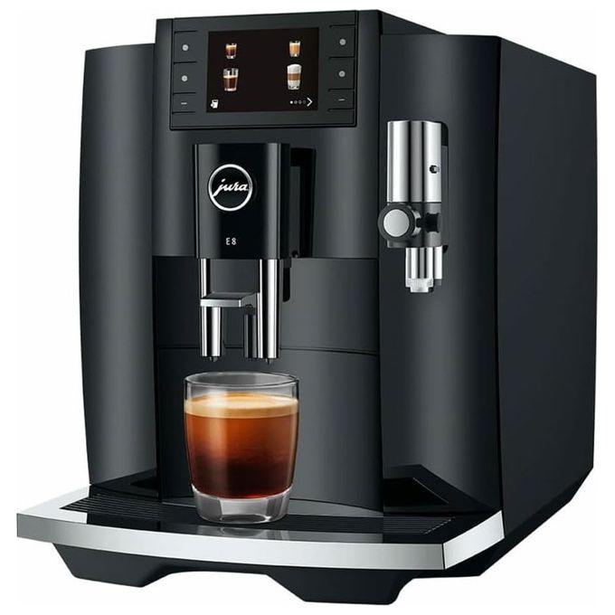 Image of JURA E8 Piano nero - Macchina da caffe' automatica, 1,9 L, 15 bar, 1450 W, 17 specialita', macinacaffe' P.A.G.2, display da 3,5'', sistema cappuccino, Nero