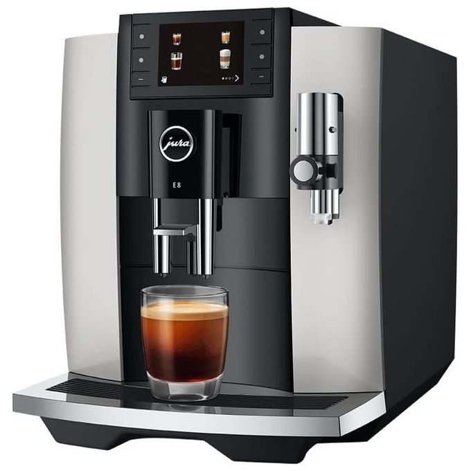 Jura Macchina da Caffe' E8 Platino Automatica con 17 Preparazioni di Bevande Raffinate