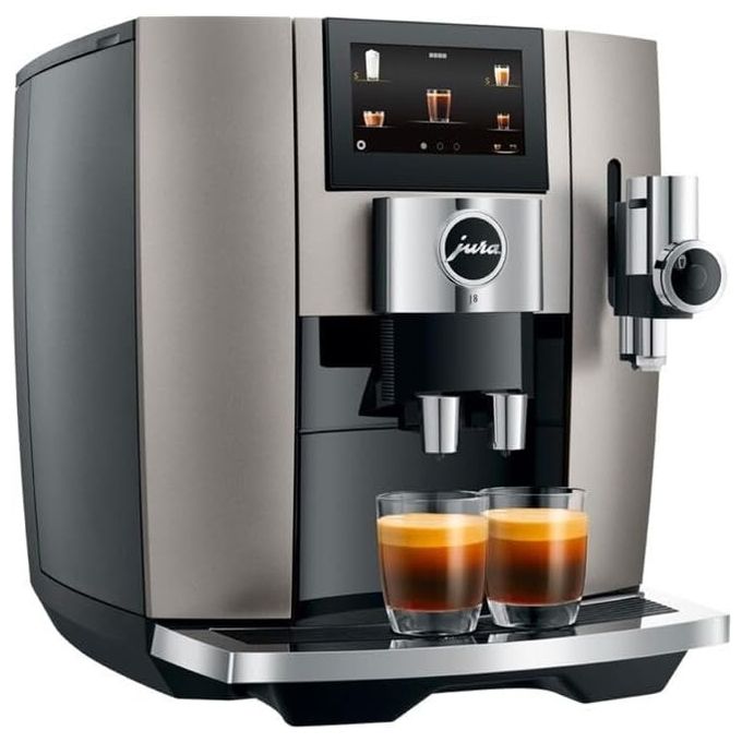 Image of JURA J8 Midnight argento - Macchina da caffe' automatica, 1,9 L, 15 bar, 1450 W, 31 specialita', macinacaffe' P.A.G.2+, Sweet Foam, display touch da 4,3'', Argento