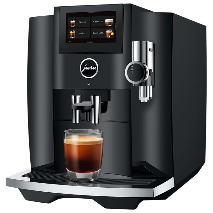Image of JURA S8 Piano nero - Macchina da caffe' automatica, 1,9 L, 15 bar, 1450 W, 27 specialita', macinacaffe' Professional Aroma Grinder, display touch da 4,3'', funzione Sweet Foam, Nero