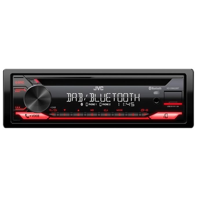 Jvc KD-DB622BT Ricevitore Multimediale per Auto Nero 200W Bluetooth