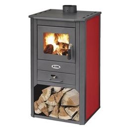 K-Line Stufa Kursal De Luxe Rosso Potenza 9Kw Volume Riscaldabile 180mc.