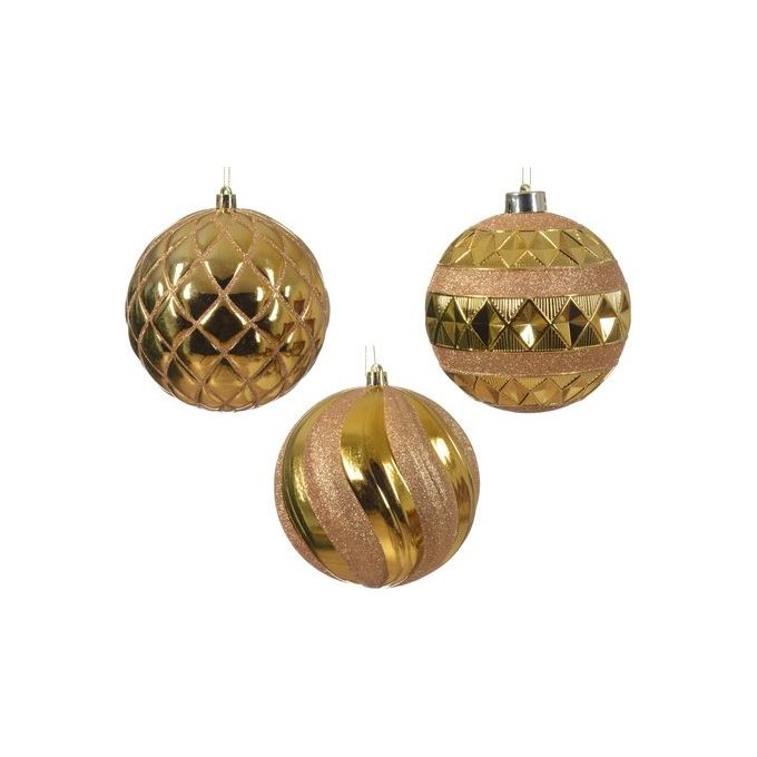 Kaemingk Pallina Albero Sfera Light Gold Assortito