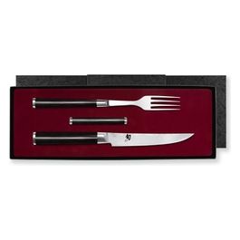 Shun Cutlery 3 Pezzi Forchetta Coltello e Appoggia Posate