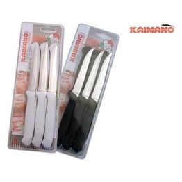 Kaimano Coltelli da Bistecca Italicus 6 Pezzi Nero