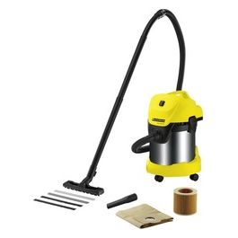 Karcher 1.629-841.0 Aspiratore per Solidi e Liquidi WD 3 Premium 200 Air Watt Capacita' 17 Litri Potenza 1000 W Tubo 2m