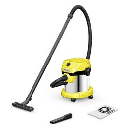 Karcher Bidone Solidi liquidi 1000w 15 Litri Cavo 2mt Tubo 1.8mt Acciaio