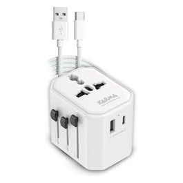 Adattatore da Viaggio USB-C Bianco