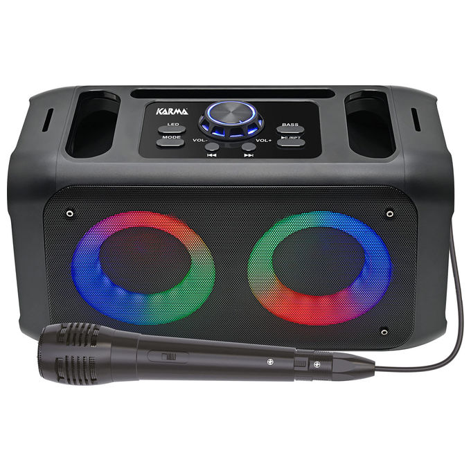 Karma Diffusore Ricaricabile Circle Light Bluetooth 5.0 200W Microfono Incluso