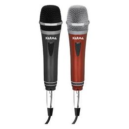 Karma Kit 2 Microfoni Dinamici Rosso e Nero, 6.3mm, 4 m