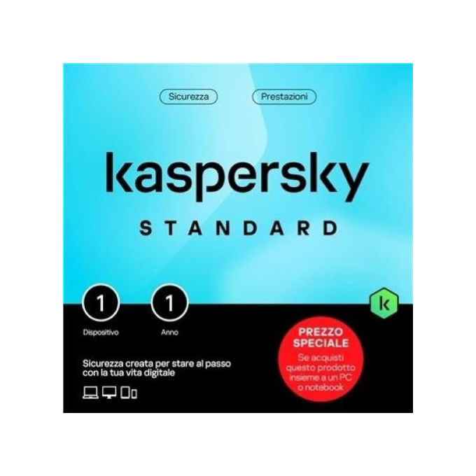 Kaspersky Antivirus SlimBOX Standard - 1 Dispositivo - Protezione Tempo Reale KL1041T5AFS