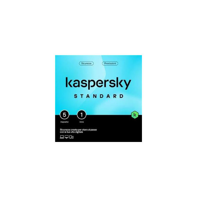 Kaspersky Antivirus SlimBOX STANDARD - Protezione 5 dispositivi - Sicurezza informatica