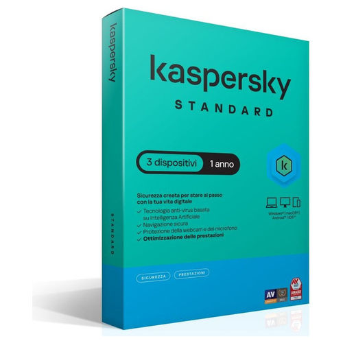 KL1041T5CFSSSB Standard Antivirus 3 Dispositivi 1 Anno Superslim Box