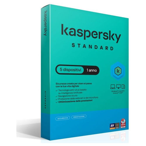 KL1041T5AFS-SSBATT Standard Antivirus 1 Dispositivo 1 Anno Licenza Completa Superslimbox Italiano