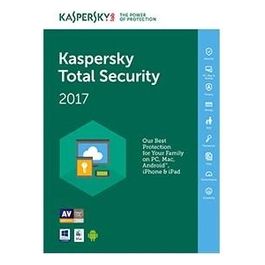 Kaspersky total security 2017 per pc/mac/Android 1 user 1 anno