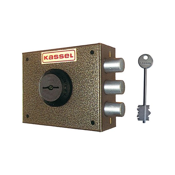 Kassel 1002 Serratura Applicare Doppia Mappa Laterale E 65 Sx 3 Catenacci Interasse 28