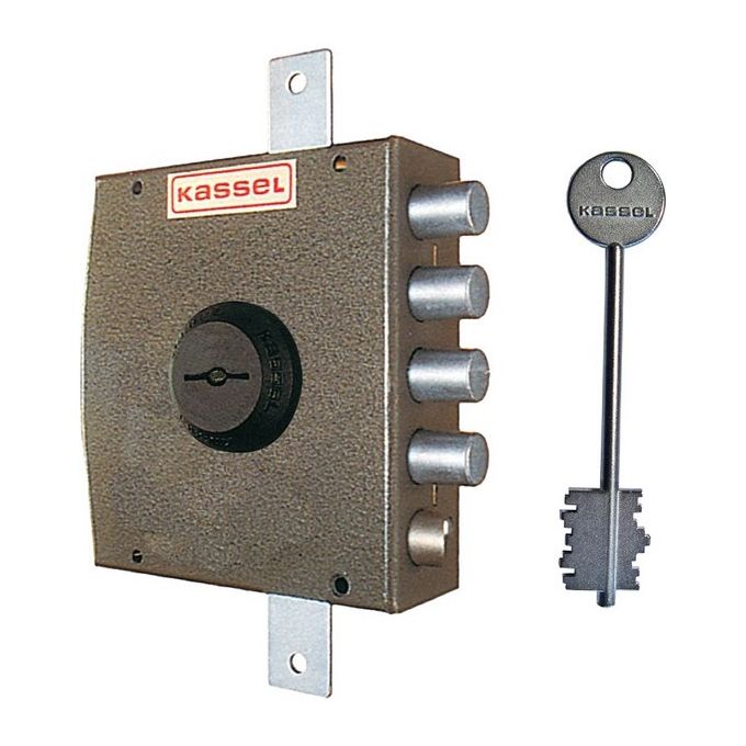 Kassel 1352 Serratura Applicare Doppia Mappa Triplice E 65 Sx 4 Catenacci Scrocco Interasse 28