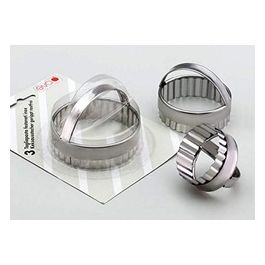 041224 Set 3 Tagliapasta Inox Festonato 5/7/8cm Eva