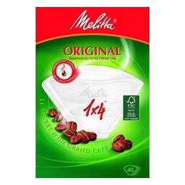 Melitta Filtro Carta 1x4 Confezione 40 Pezzi