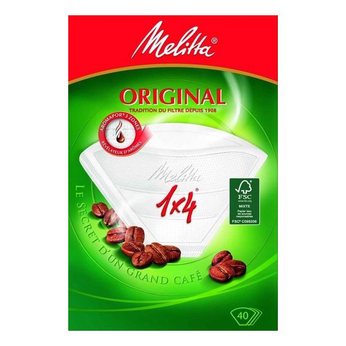 Kaufgut Melitta Filtro Carta 1x4 Confezione 40 Pezzi