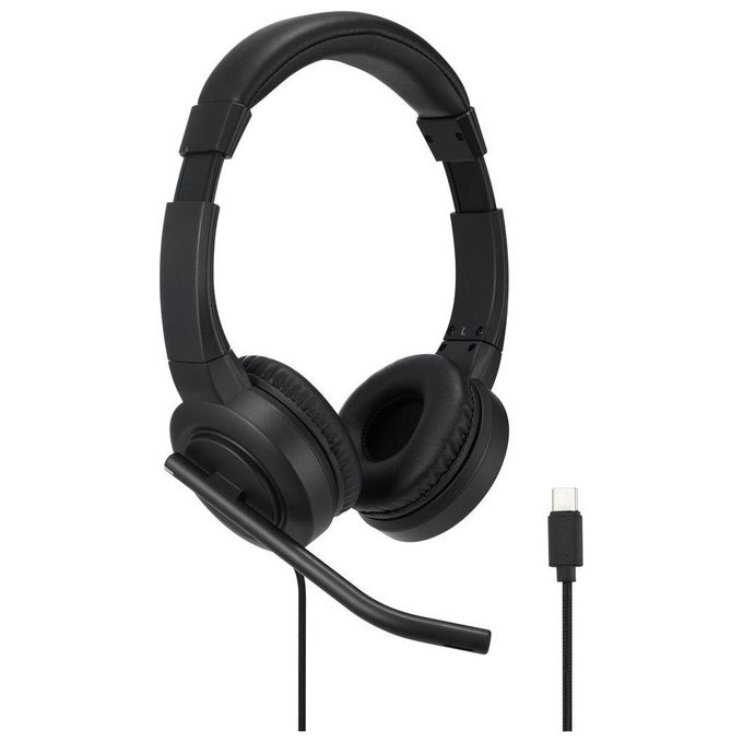 Kensington H1000 Cuffie con Microfono On-Ear Cablato USB-C Nero