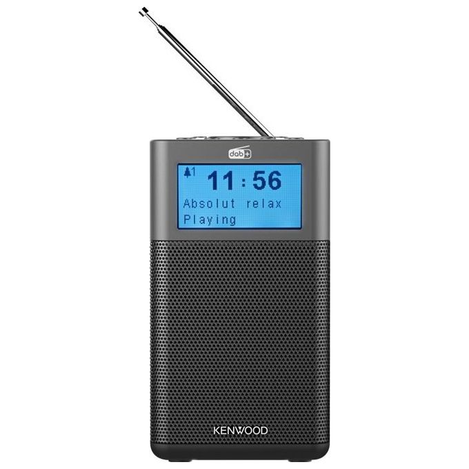 Kenwood CR-M10DAB-H Radio compatta (DAB+, FM, Bluetooth, Line-In, presa per cuffie, funzione sveglia, colore antracite 