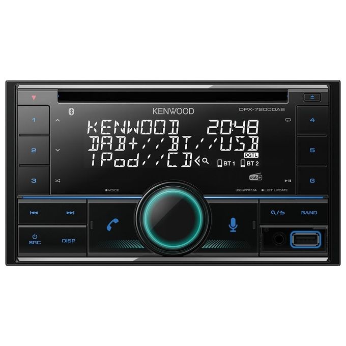 Kenwood DPX-7200DAB Ricevitore Multimediale per Auto Nero 50W Bluetooth