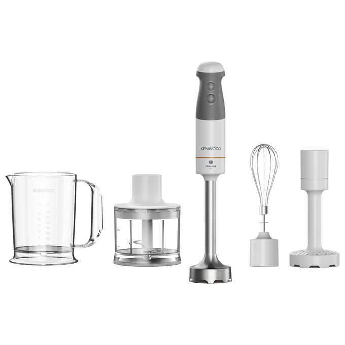 Kenwood frullatore ad immersione triblade xl hbm40306wh 850w grigio e bianco