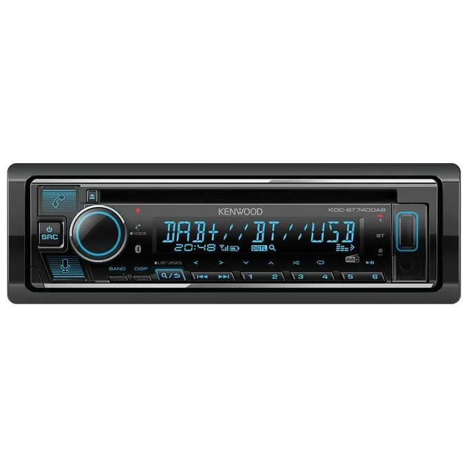Kenwood KDC-BT740DAB Ricevitore Multimediale per Auto Nero 50W Bluetooth