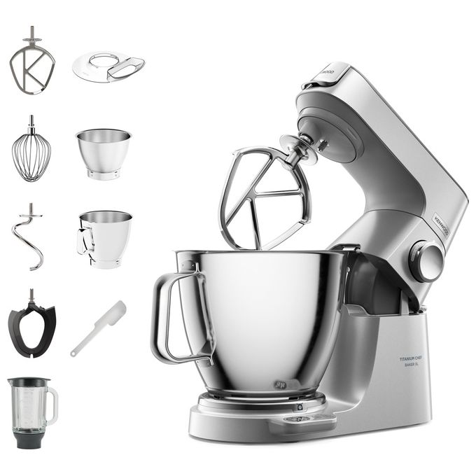 Image of Kenwood KVL85.124SI Titanium Chef Baker XL Impastatrice Planetaria 1200W 7 Litri Argento
