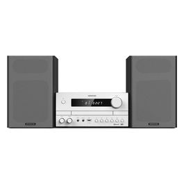 Sistema HiFi Stereo M-822DAB con Ricevitore Radio DAB FM Lettore CD e Presa USB Amplificatore Stereo da 50W x 2 Altoparlante Bass Reflex a 2 Vie Bianco