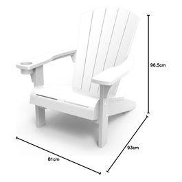 Alpine Adirondack 80X93X93H Wood Look Bianco
