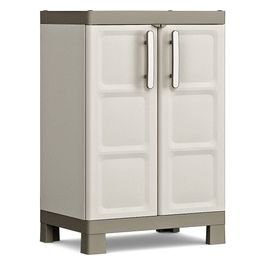 Armadio da esterno in resina EXCELLENCE Basso con 2 ripiani regolabili 65x45x97h per organizzare spazi esterni