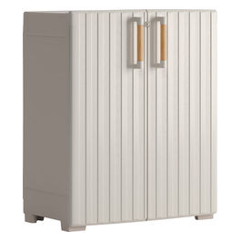 Armadio Groove Basso 80x45x98H per Arredamento Esterno Design Moderno e Funzionale