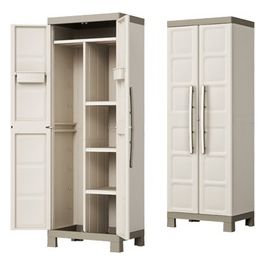 Armadio Portascope Excellence Sabbia Kis 65x45x182cm per Esterno con Ampio Spazio di Archiviazione