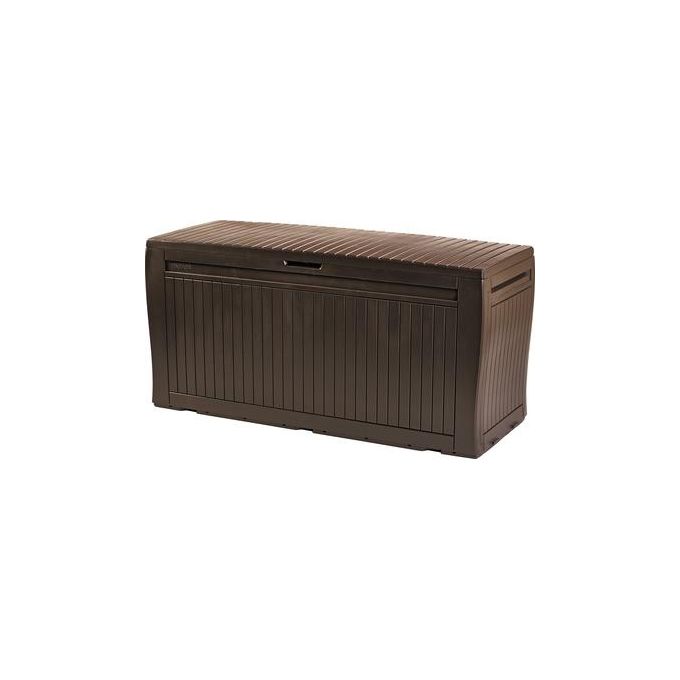 keter Baule Multiuso Da Giardino Comfy In Resina 270 Litri Marrone Ideale Per Riporre Cuscini E Attrezzi Da Giardino Con Sistema Di Ventilazione