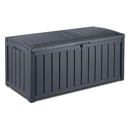 Baule da Giardino Glenwood in Resina 390 Litri 128x65x61 cm Colore Marrone per Esterni e Interni