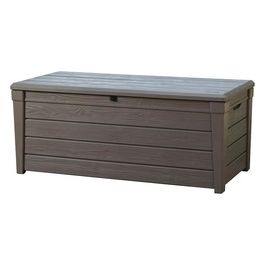 Baule da Giardino Brightwood in Resina 145x69,7x60,3H 454 Lt Color Marrone per Stoccaggio Esterno