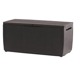 Baule Multiuso Da Giardino Capri In Resina 123X53,5X57H 305 Lt Marrone Pratico e Resistente Contenitore per Esterni