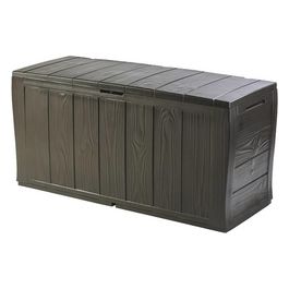 Baule Da Giardino Sherwood in Resina 117x45x57,5H 270 Litri Color Marrone con Finitura Effetto Legno