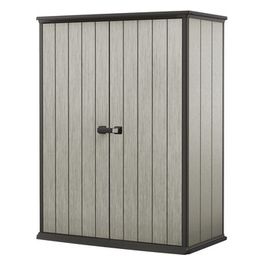 Box Armadio Portattrezzi da esterno HIGH-STORE in resina 139,5x77x181,5h - 1500 LT grigio
