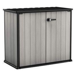 Box Armadio Portattrezzi da esterno PATIO-STORE in resina 139,5x77x120h - 1000 LT grigio